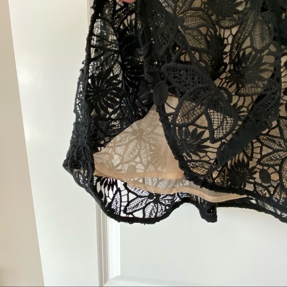 {Anthro} Deletta 'Garden Guise' Black Floral Lace - Picture 6 of 12